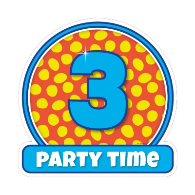 Abbildung von Türbrett 3 Jahre Party 50 cm