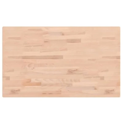 Abbildung von vidaXL Tischplatte, Holzplatte Holztischplatte Rechteckig, Ersatzplatte Platte für Beistelltisch Bartisch, Massivholztischplatte Schreibtischplatte, 100x60x1,5 cm Massivholz Buche