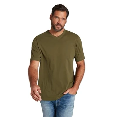 Abbildung von JP1880 Grosse GRÖSSEN BIS Tshirt basic, Herren, Größe: 4XL, Dunkel khaki