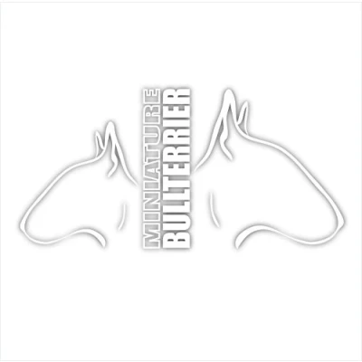 Abbildung von siviwonder Auto Aufkleber Mini Bullterrier/Bullterrier Profil Hundeaufkleber White