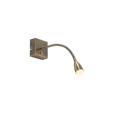 Abbildung von Lindby Jolka LED Leselicht, Schalter, altmessing