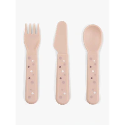Abbildung von Done By Deer Foodie Besteck Happy Dots, Rosa