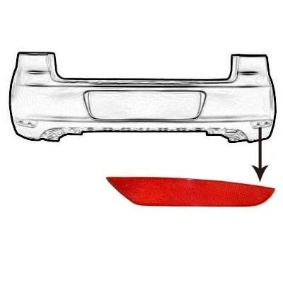 Abbildung von VAN WEZEL 5863940 Rückstrahler rechts, Stoßfänger VOLKSWAGEN: GOLF 6