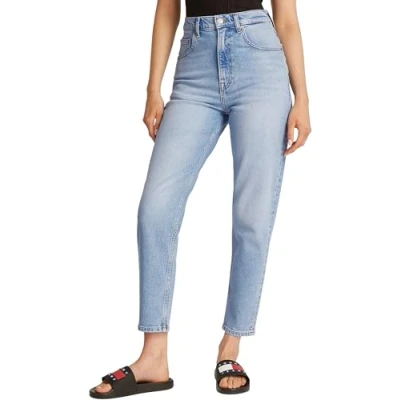 Abbildung von Tommy Jeans Damen Mom UH TPR Bi0112 Co Dw0dw20041 Zugeschnitten, Denim (Denim Light), 27W / 28L EU