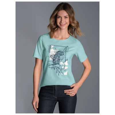 Abbildung von Trigema T Shirt &quot;TRIGEMA mit floralem Leo Print&quot;