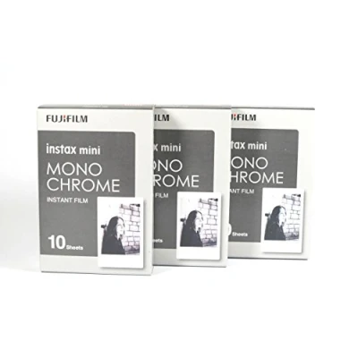 Abbildung von Fujifilm instax 3x10 Film mini Kamera, Monochrome WW1 schwarz/weiß