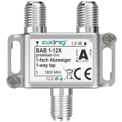 Abbildung von Axing BAB 1 12X Fach Abzweiger 12 dB 5 1800 MHz TV Data Internet Kabelfernsehen
