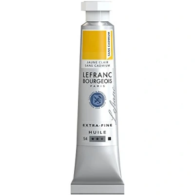 Abbildung von Lefranc Bourgeois 404922 extra feine Ölfarbe in Künstlerqualität aus hochwertigen Pigmenten, lebendige Farben, hohe Lichtechtheit, 20ml Tube Hellgelb Kadmiumfrei