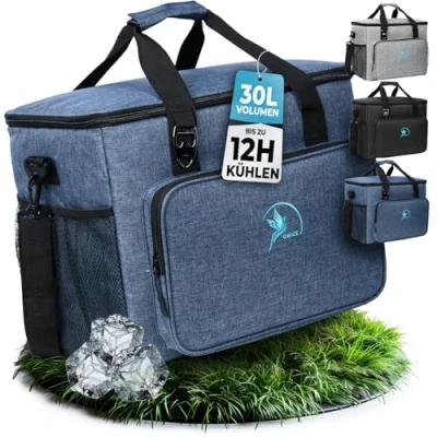 Abbildung von Obics Thermobehälter 30 Liter, Gross faltbar Kühltasche Isoliertasche für Essen in Tupperware