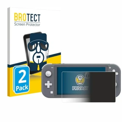 Abbildung von BROTECT (2 Stück Anti Spy Blickschutzfolie für Nintendo Switch Lite Privacy Screen Protector [Displayschutz Folie, Sichtschutz, Blaulichtfilter]