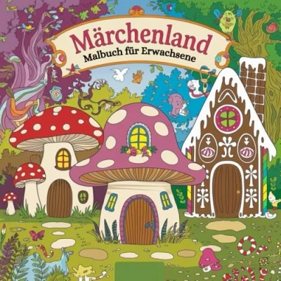 Abbildung von Märchenland Malbuch für Erwachsene: Fantasy Ausmalbuch mit zauberhaften Feen, magischen Häusern und mystischen Feenschlössern Erwachsene Kinder