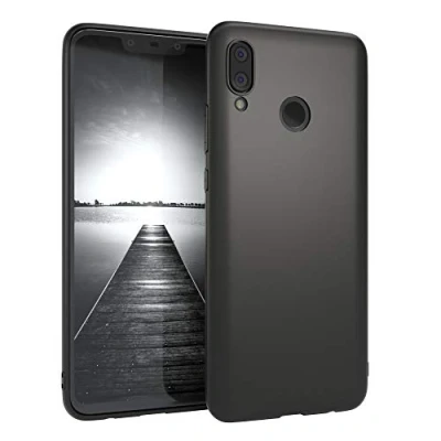 Abbildung von EAZY CASE Handyhülle Silikon mit Kameraschutz kompatibel Huawei Nova 3 in schwarz matt, Ultra dünn, Slimcover, Silikonhülle, Hülle, Softcase, Backcover