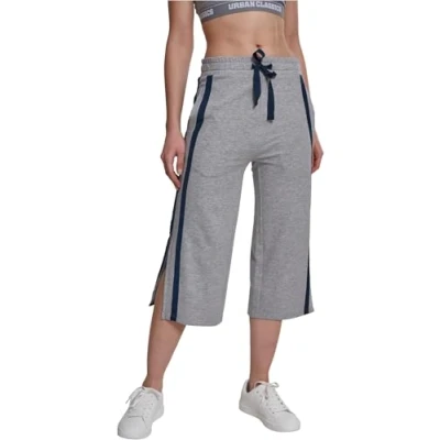Abbildung von Urban Classics Ladies Taped Terry Culotte Jogginghose, Damen, Größe: Large, Grey/navy