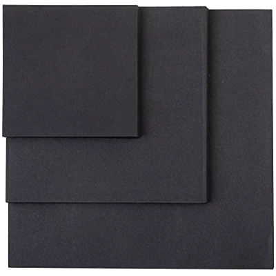 Abbildung von Tritart Origami Papier Schwarz 225 Blatt doppelseitiges Faltpapier Bastelpapier Set 80 g/m2 Je 75 Blätter 20x20cm und 15x15cm 10x10cm