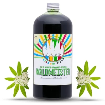 Abbildung von Rainbow Slush Sirup AZO FREI 1 Liter Flasche Konzentrat für Slushy Maker Eis Slushmaschinen Eismaschinen Getränke 1:5 bis 1:20 (Waldmeister)