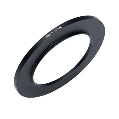 Abbildung von 58 mm auf 82 Kamera Filterring Step Up Ring Filteradapter Metall für alle Marken UV ND CPL Filter