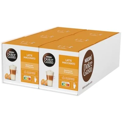 Abbildung von NESCAFÉ DOLCE GUSTO Latte Macchiato Kaffeekapseln 6er Pack (6 x 8 Portionen)