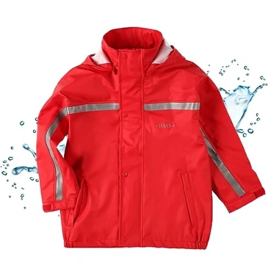 Abbildung von BMS Matsch Regenjacke / wasserabweisende Jacke für Kinder, Größe: 122, Rot
