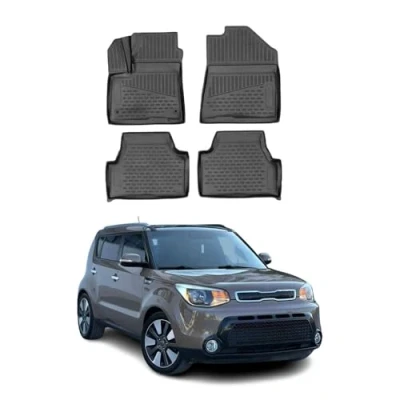 Abbildung von OMAC 4024445 Fußmattensatz Gummi, TPE (thermoplastischer Elastomer) 4 schwarz KIA: SOUL 2