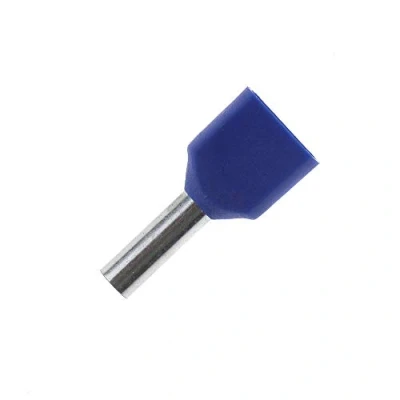 Abbildung von 100x Zwillingaderendhülsen 2 x 2,5mm² / 12mm blau