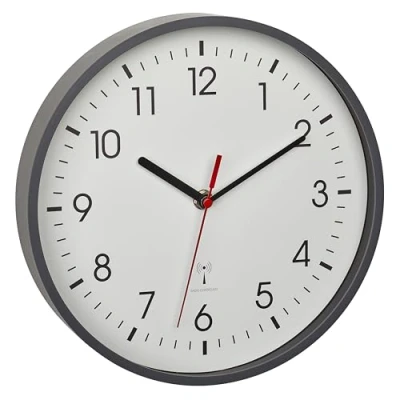Abbildung von TFA Dostmann Wanduhr 60.3550 analoge Funk Funkuhr 245 mm mit Sekundenzeiger