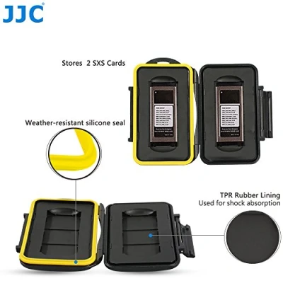 Abbildung von JJC Multi Memory Card Case MC SXS2 Speicherkarten Schutzbox für 2 Stück SXS Cards extreme Wasserdicht und Stoßfest Box Safe Tasche Etui Aufbewahrungsbox Hülle