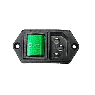 Abbildung von MixWare MegaShop Kaltgeräte Steckverbinder Stecker C 14 10A/250V mit Schalter 6A/250V, Grün