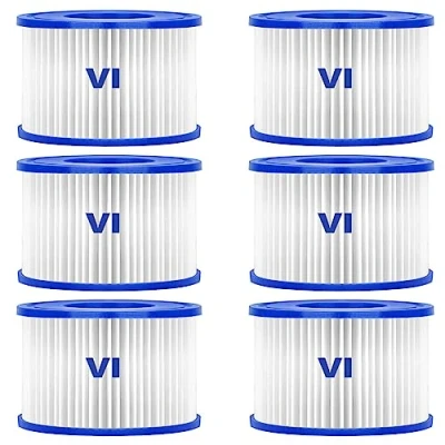 Abbildung von Sosayet Filter VI für Pool, 6 Stück Filterkartuschen Bestway Miami, Monaco Lay Z Spa, Vegas, Palm Springs, Flowclear Pool Ersetzt die Originalkartusche 58323