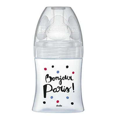 Abbildung von Dodie Babyflasche, Antikolik Sensation+, Glas, Paris, 150 ml, 0 6 Monate, flacher Sauger, Fluss 1