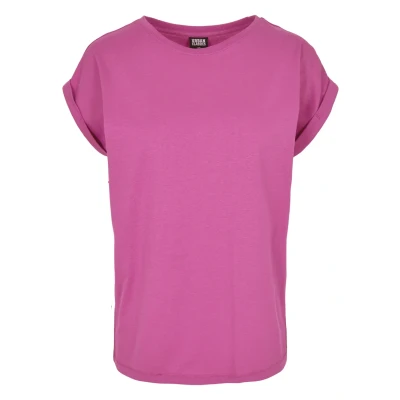 Abbildung von Urban Classics Extended Shoulder Tshirt basic, Damen, Größe: Small, Brightviolet