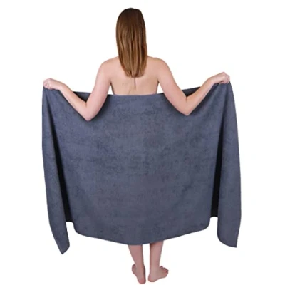 Abbildung von Betz Badetuch groß XXL Berlin Größe 100 x 200 cm Saunatuch, 100% Baumwolle (1 Badetuch, 1 St), Farbe dunkelgrau