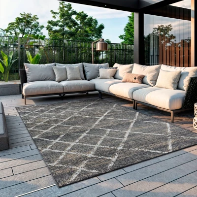 Abbildung von my home Teppich &quot;Sorren&quot;, rechteckig, Rauten Muster, In und Outdoor geeignet, Terrasse &amp; Balkon