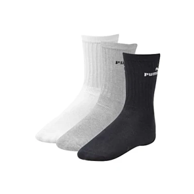 Abbildung von Puma Unisex 3 PAAR Socken, Größe: 43 46, White grey black