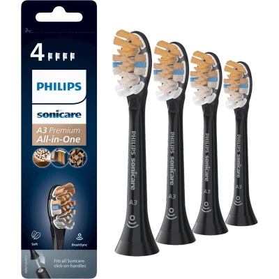 Abbildung von Philips Sonicare Premium All in One HX9094/11 Ersatzköpfe schwarz 4 Stück