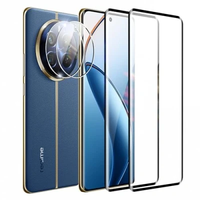 Abbildung von Effcotuo Panzerfolie für Oppo Realme 12 Pro/12 Pro Plus 5G Schutzfolie Panzerglas Kamera 9H Härte Displayschutz Folie Anti Scratch Ultra Dünn Displayschutzfolie