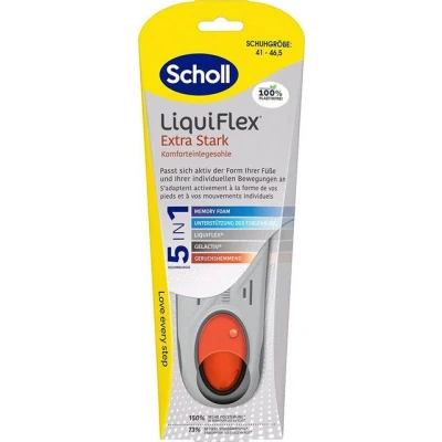 Abbildung von Scholl Einlegesohlen LiquiFlex Extra Support, Komforteinlegesohlen Mehr Polsterung durch Memory Foam
