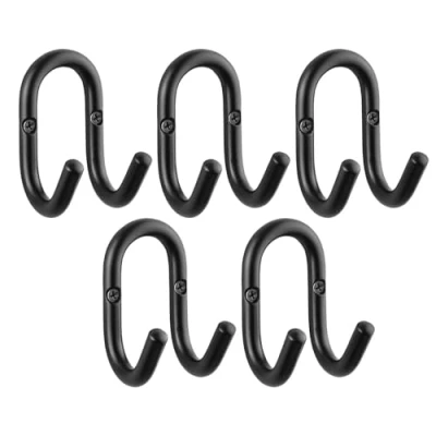 Abbildung von SO TECH® Kleiderhaken Garderobenhaken FARA Doppelhaken Stahl, (5 St), 88 x 51 59 mm, Stangendurchmesser 10 Stahl schwarz