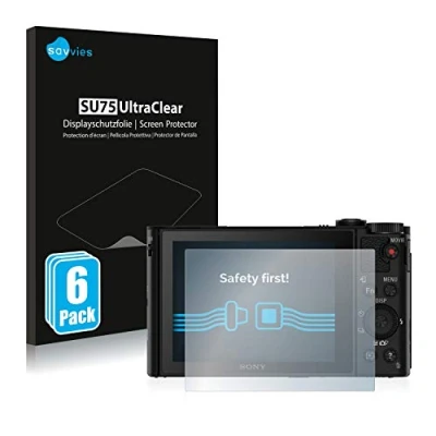 Abbildung von Savvies 6 Stück Schutzfolie für Sony Cyber Shot DSC WX500 Displayschutz Folie Ultra Transparent