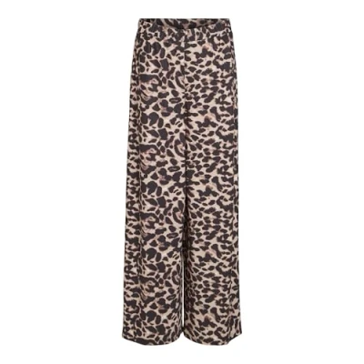 Abbildung von VILA Vileoa WIDE Pants Stoffhose, Damen, Größe: XS, Black/leo