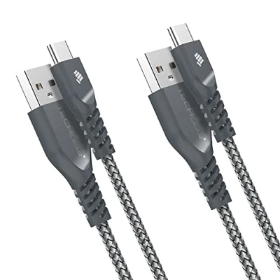 Abbildung von TECHGEAR USB C Kabel [30cm 2 Stück] Typ Ladekabel und Synchronisation für Samsung Tab A8 10,5 S7 S8 /Plus/Ultra, Active Pro, S6 Lite/S7 FE, Lenovo M10 HD, TECLAST M40 MatePad T10