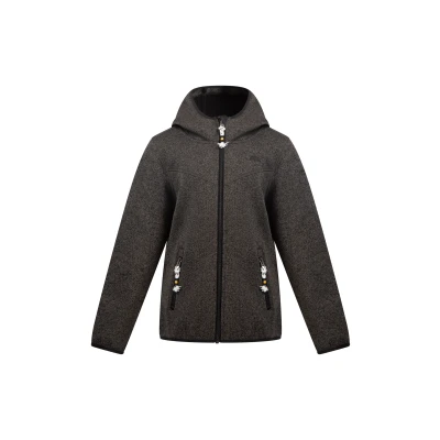 Abbildung von SCHMUDDELWEDDA Strickfleecebluse 116 / Grau Melange 100% recyceltes Polyester