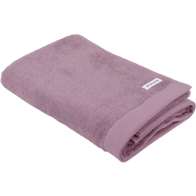 Abbildung von TOM TAILOR Duschtuch, 70x140 cm, 100% Baumwolle/ Frottier, mit zwei Aufhängern und Label Logo, COLOR BATH TOWEL Lila (Cozy Mauve)