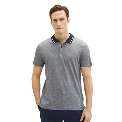 Abbildung von TOM TAILOR Herren 1036437 Poloshirt mit Streifen, 31989 Navy Stonington Blue Stripes, 3XL