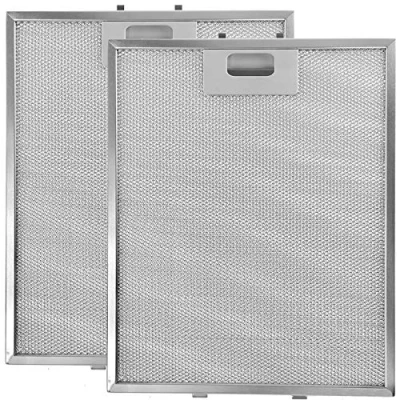 Abbildung von SPARES2GO Metall Waschbar Fett Filter kompatibel mit Zanussi Dunstabzug Abzugshaube Vent (Non Universal, 2er Pack, Silber, 318 x 258 mm)