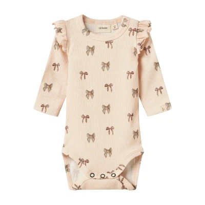 Abbildung von Lil&#039; Atelier Langarm Body für Kinder, Größe: 92, Silver peony