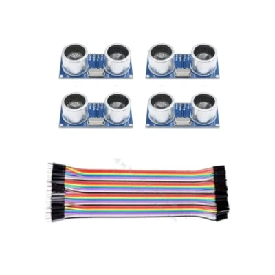 Abbildung von 4 Stück Ultraschall Modul Kompatibel für HC SR04,Ultraschall Abstandssensor,Unterstützt 3.3 5v Arduino UNO, Roboter, XBee, ZigBee usw.