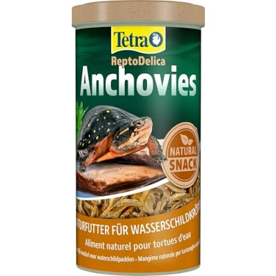 Abbildung von Tetra ReptoDelica Anchovies Schildkröten Futter Naturfutter aus 100% kleinen, getrockneten Fischen, 1 L Dose