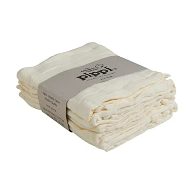 Abbildung von Pippi Unisex Baby 4er Pack Stoffwindeln, Spucktücher, Kuscheltücher oder Windeltücher, Geeignet Badebekleidungsset