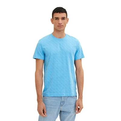 Abbildung von TOM TAILOR Herren 1034878 T Shirt, 31264 Blue Multicolor Design, XXL