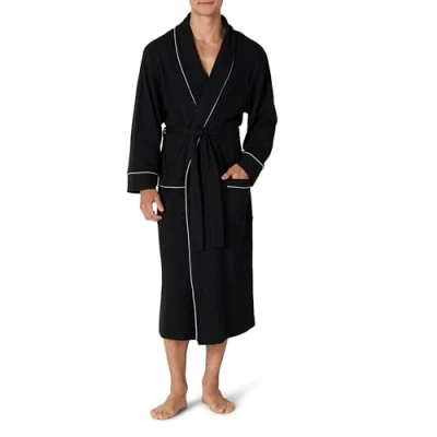 Abbildung von Amazon Essentials Herren Leichter Waffelpiqué Bademantel (erhältlich in Big &amp; Tall), Schwarz, 6XL Große Größen